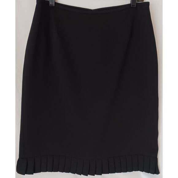 Dressbarn Women's Black Skirt With Ruffle Hem Size12 - Picture 1 of 6